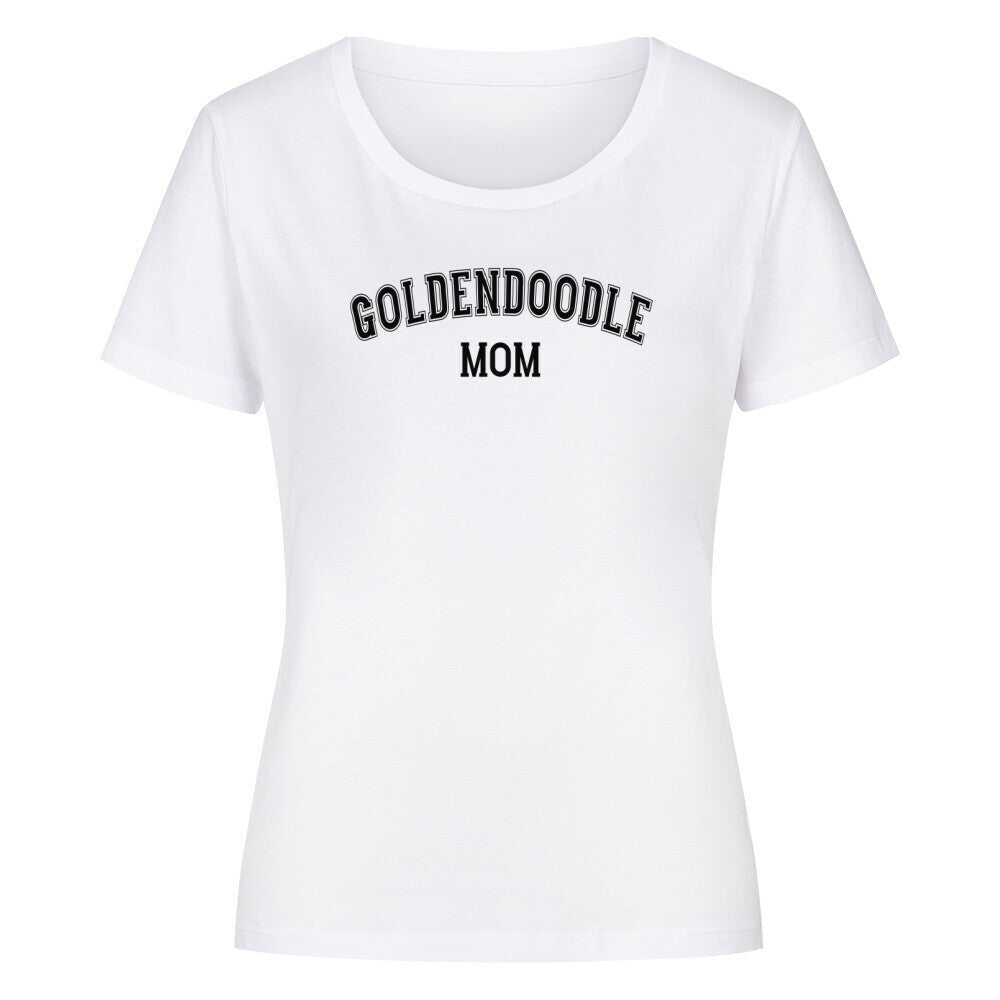 Premium Organic Damen-Shirt "Golden Doodle - MOM" Weiß – hunde-shirt.de