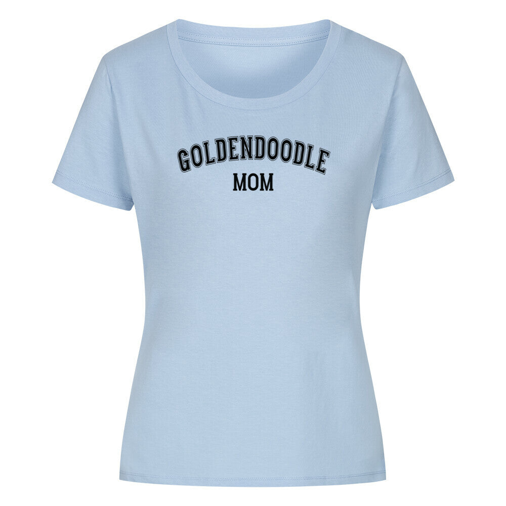 Premium Organic Damen-Shirt "Golden Doodle - MOM" Sky Blue – hunde-shirt.de