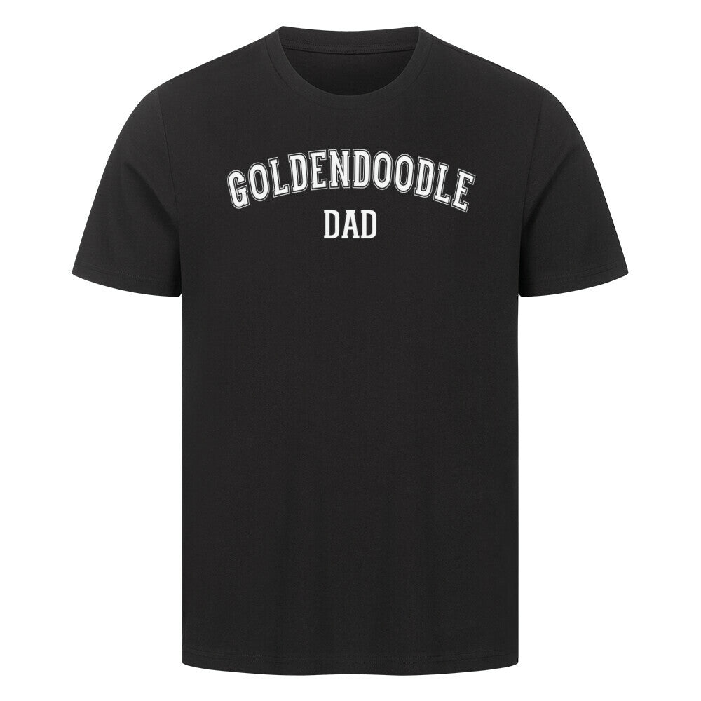 Premium T-Shirt "Golden Doodle - DAD" Schwarz – hunde-shirt.de