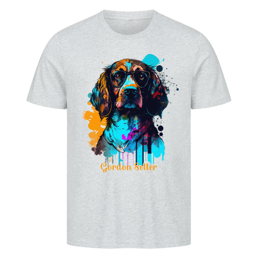 Premium T-Shirt "Gordon Setter - Fashion" Heather Grey – hunde-shirt.de