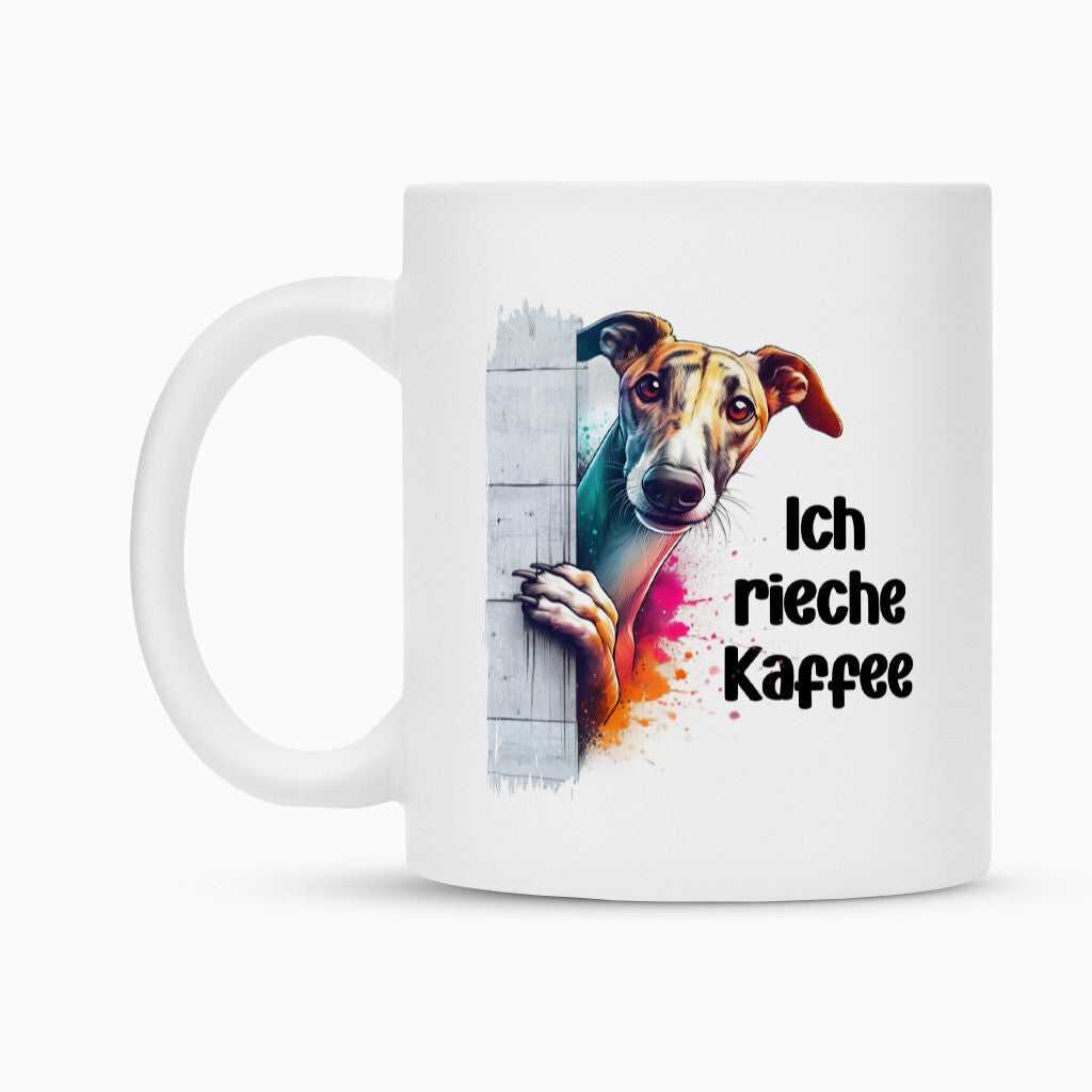Tasse "Greyhound - Ich rieche Kaffee" – hunde-shirt.de