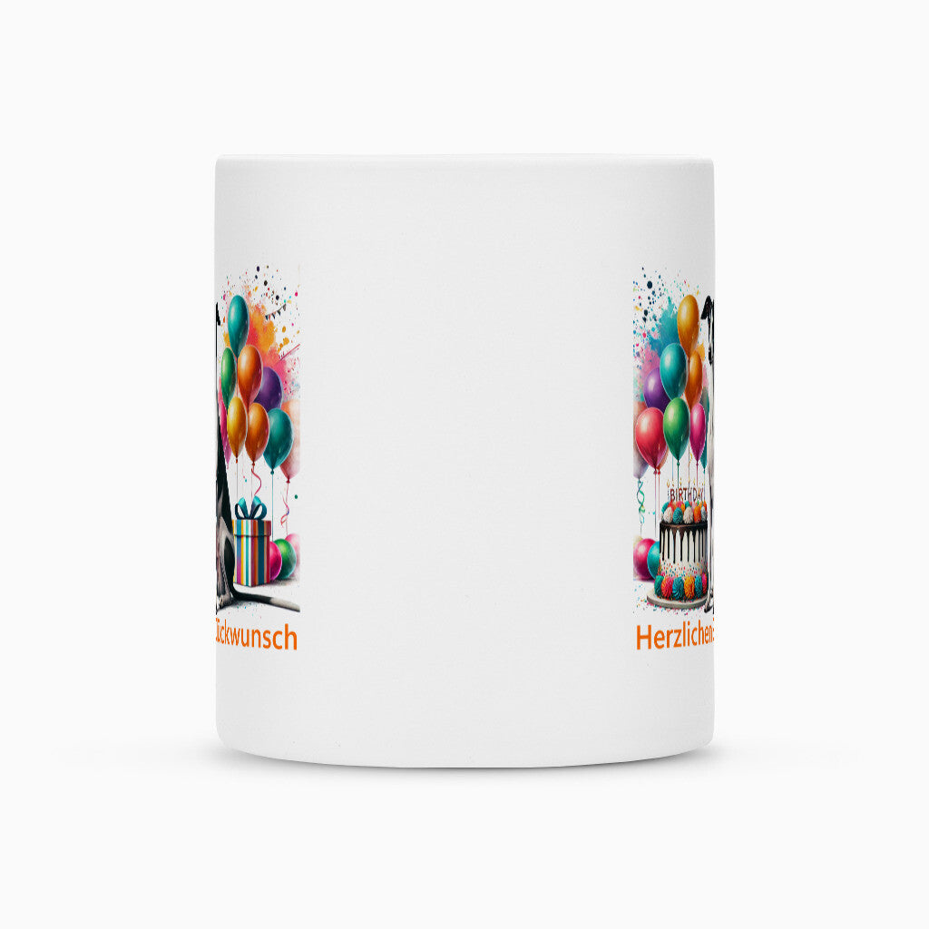 Tasse "Greyhound - Herzlichen Glückwunsch II" – hunde-shirt.de