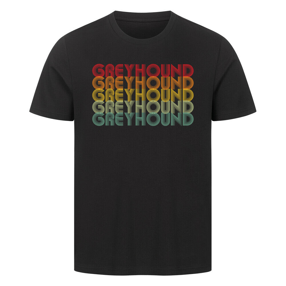 Premium T-Shirt "Greyhound - RETRO" Schwarz – hunde-shirt.de