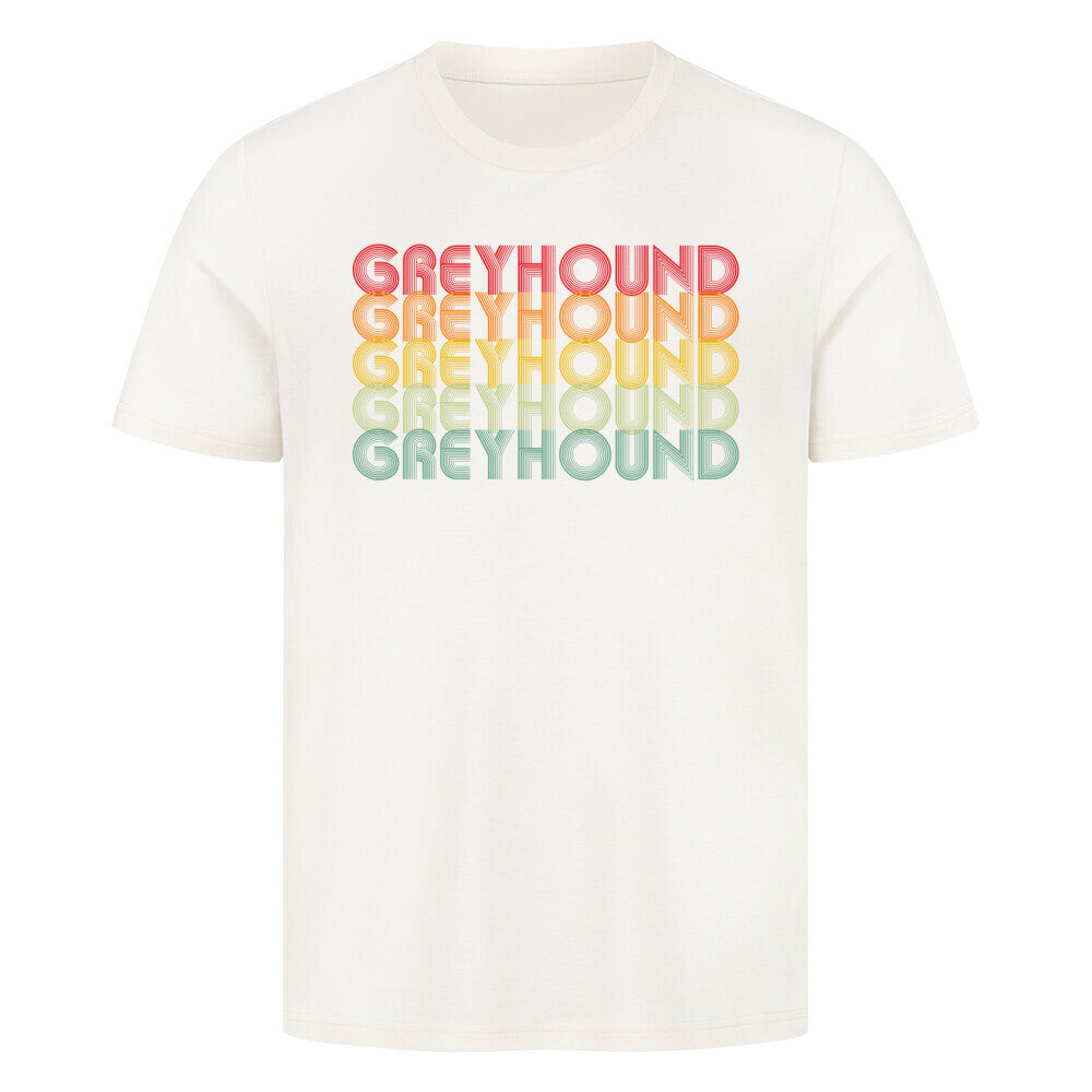 Premium T-Shirt "Greyhound - RETRO" Natural Raw – hunde-shirt.de