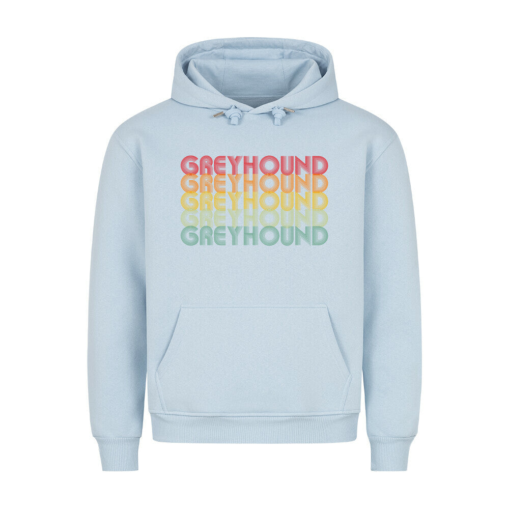 Premium Hoodie "Greyhound - RETRO" Babyblau – hunde-shirt.de