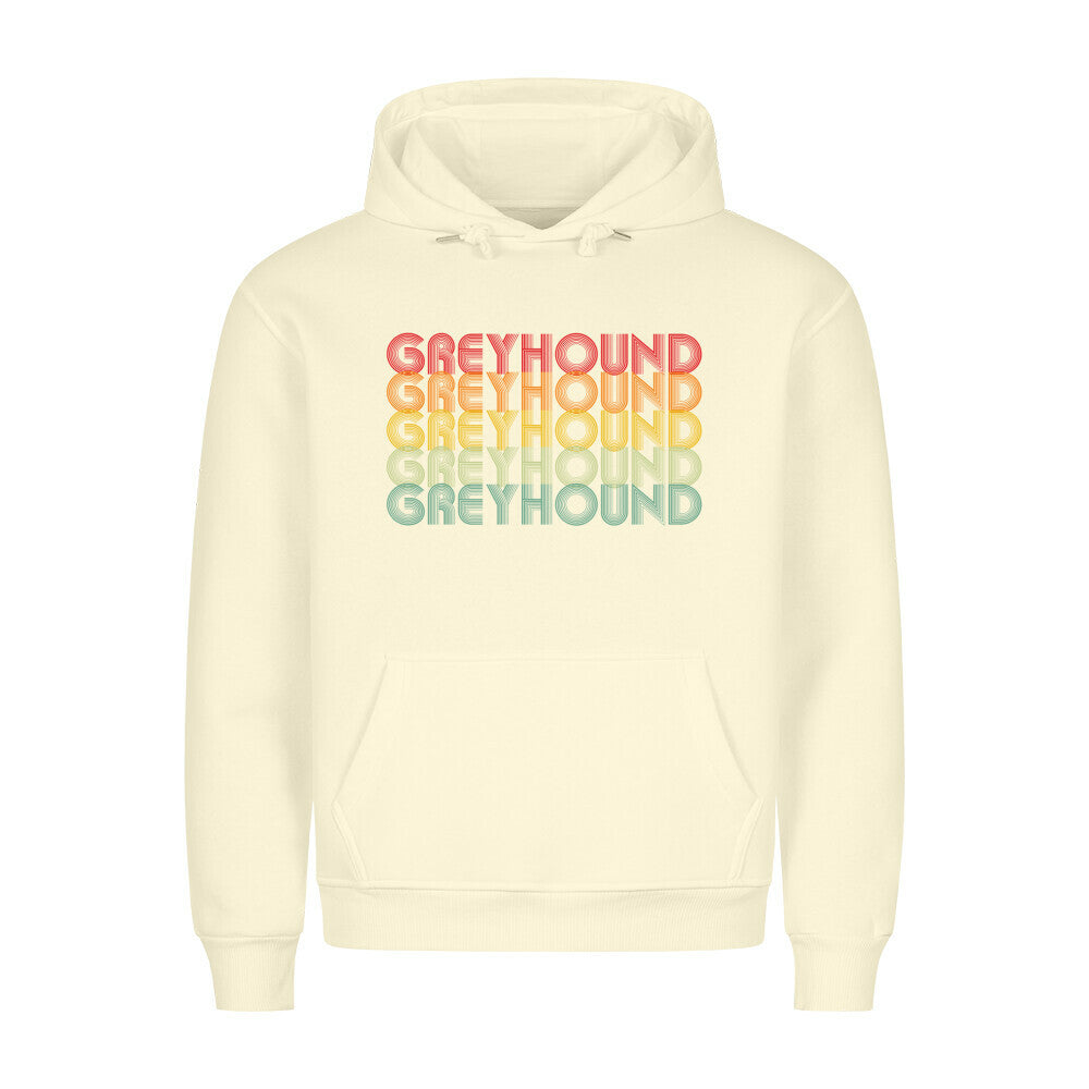 Premium Hoodie "Greyhound - RETRO" Beige – hunde-shirt.de