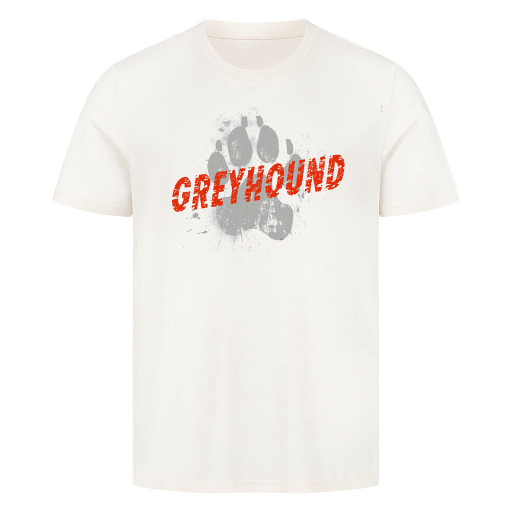 Premium T-Shirt "Greyhound - PAW" Natural Raw – hunde-shirt.de