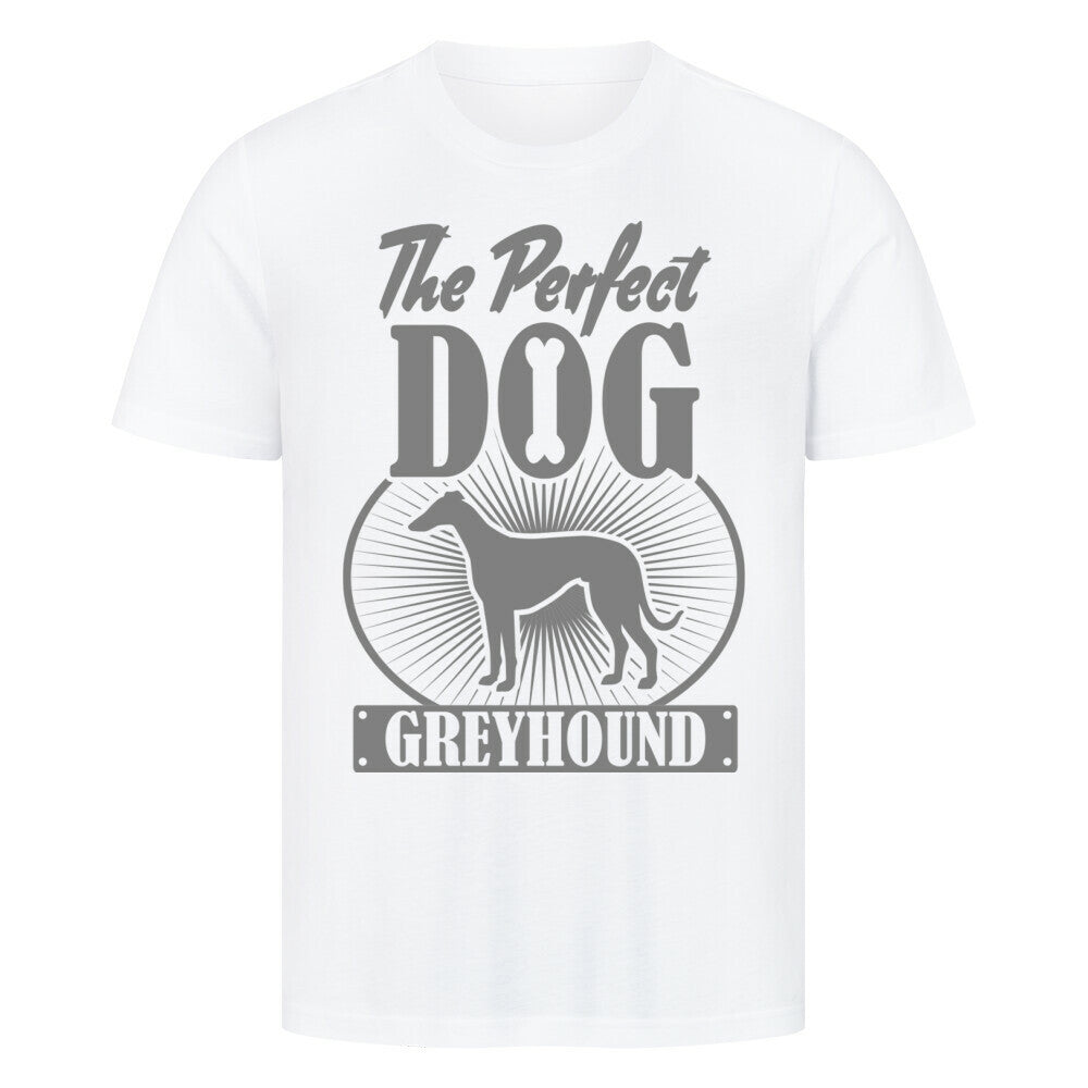 Premium T-Shirt "Greyhound - Perfect Dog" Weiß – hunde-shirt.de
