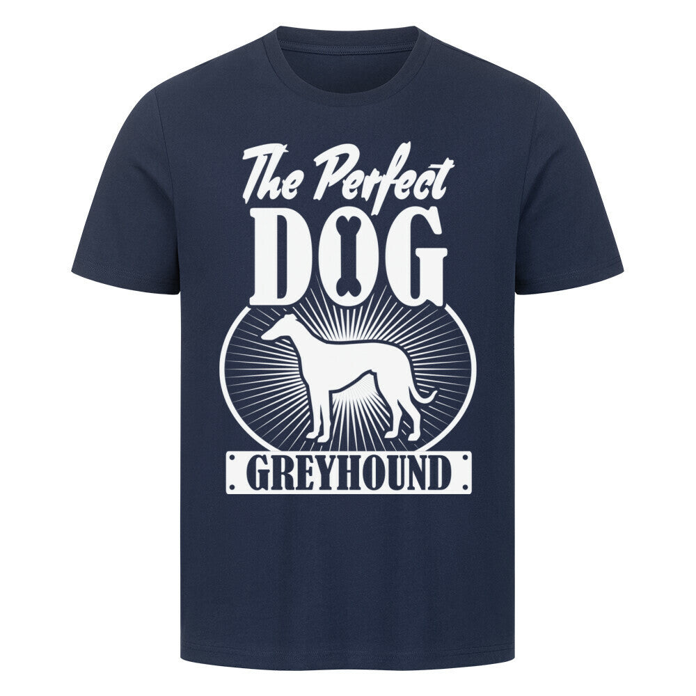 Premium T-Shirt "Greyhound - Perfect Dog" French Navy – hunde-shirt.de