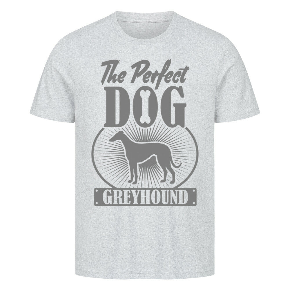 Premium T-Shirt "Greyhound - Perfect Dog" Heather Grey – hunde-shirt.de