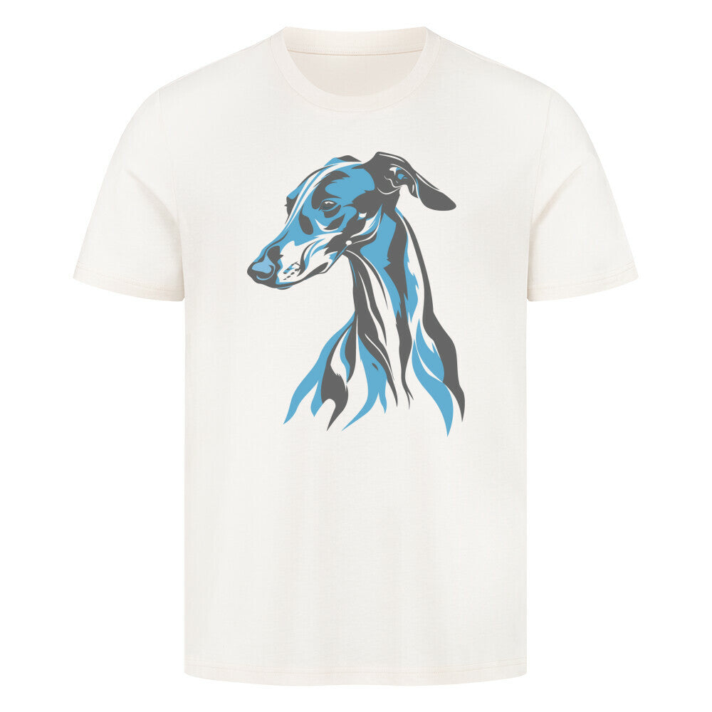 Premium T-Shirt "Greyhound - Blue" Natural Raw – hunde-shirt.de