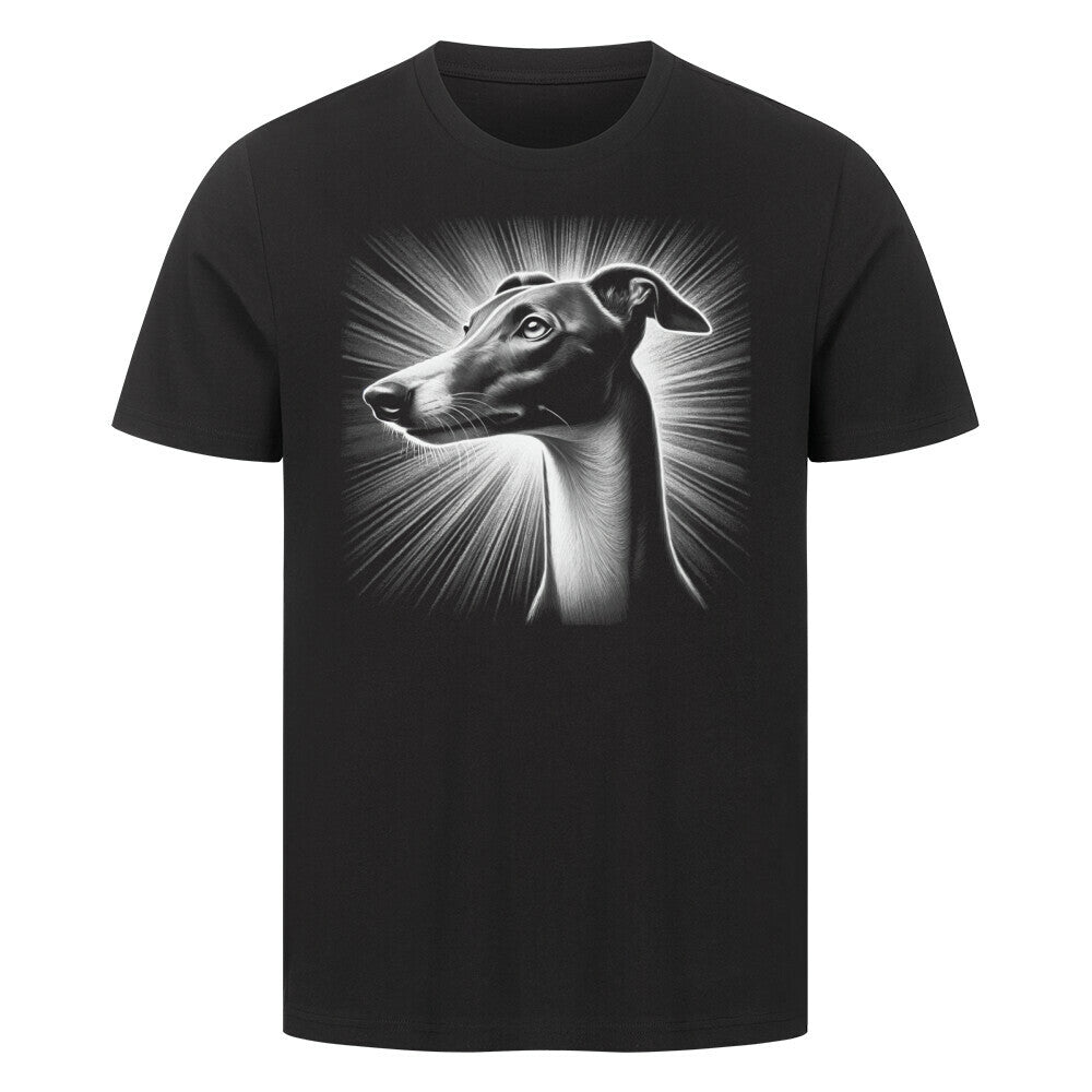 Premium T-Shirt "Greyhound - Bright" Schwarz – hunde-shirt.de