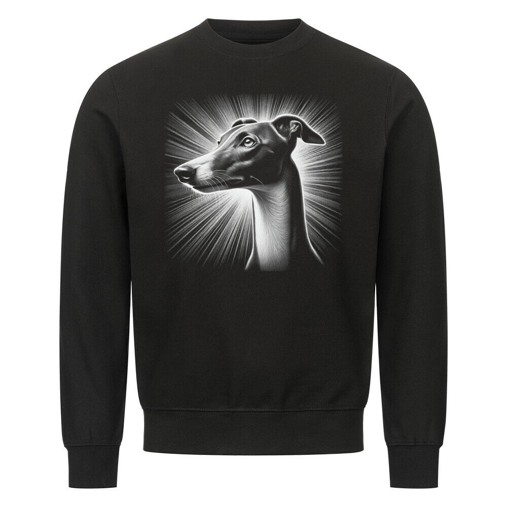 Premium Sweatshirt "Greyhound - Bright" Schwarz – hunde-shirt.de