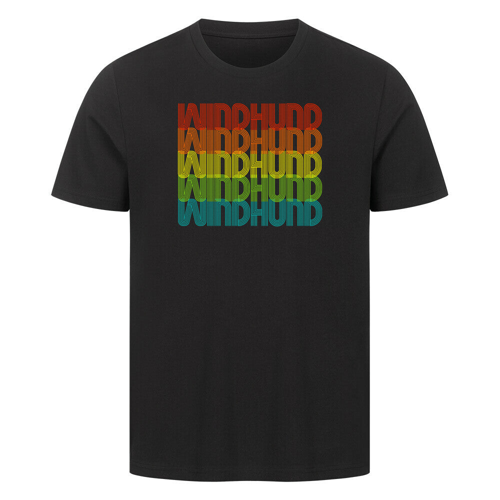 Premium T-Shirt "Windhund - RETRO" Schwarz – hunde-shirt.de