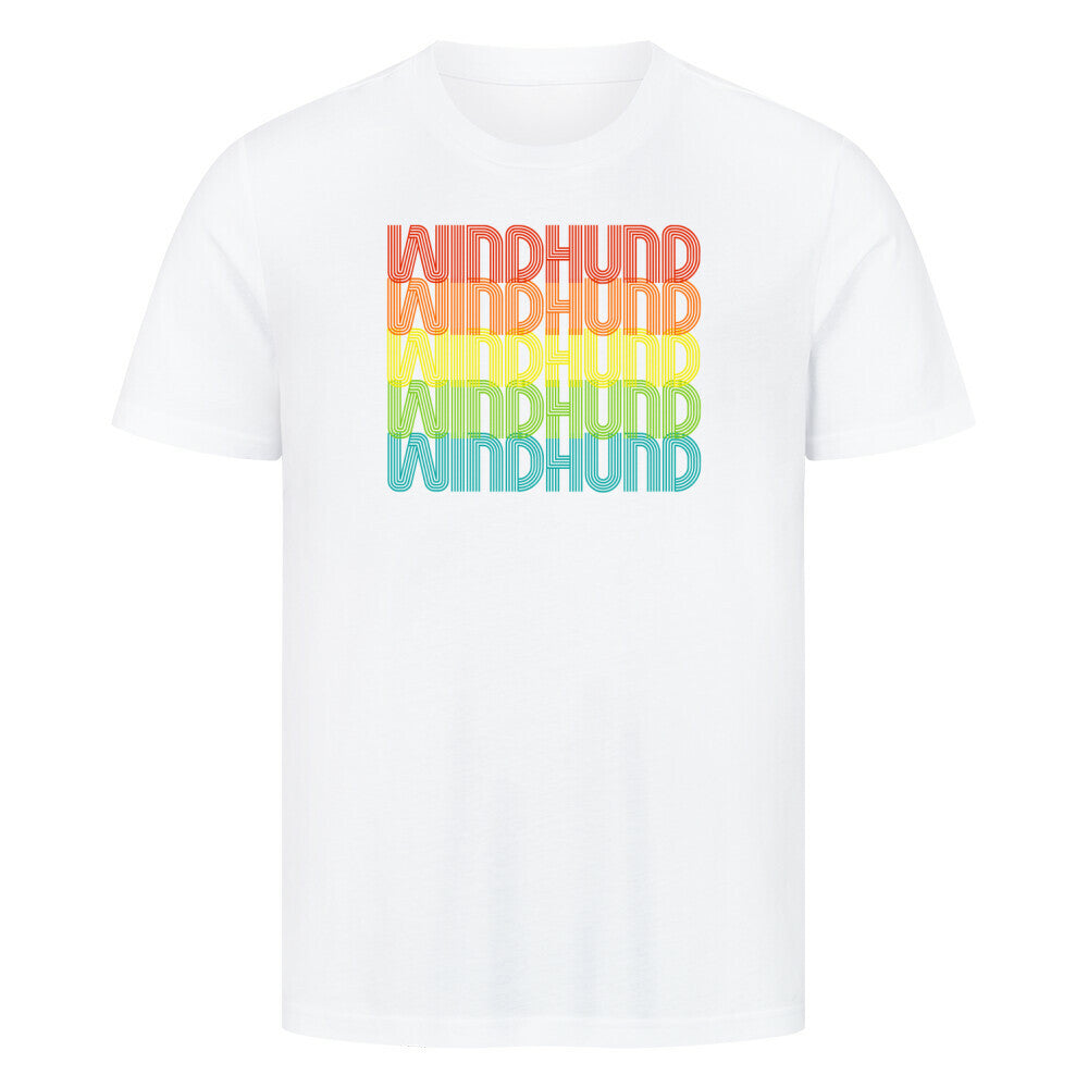 Premium T-Shirt "Windhund - RETRO" Weiß – hunde-shirt.de
