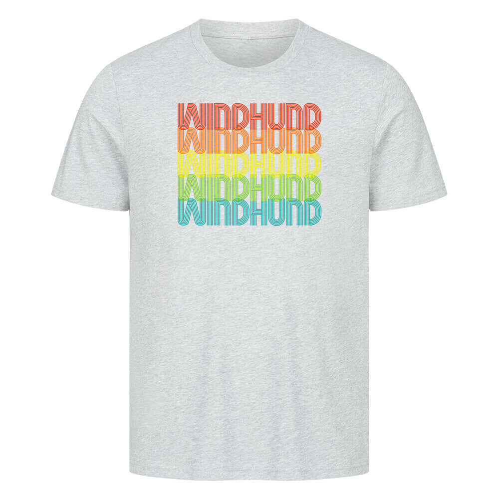 Premium T-Shirt "Windhund - RETRO" Heather Grey – hunde-shirt.de