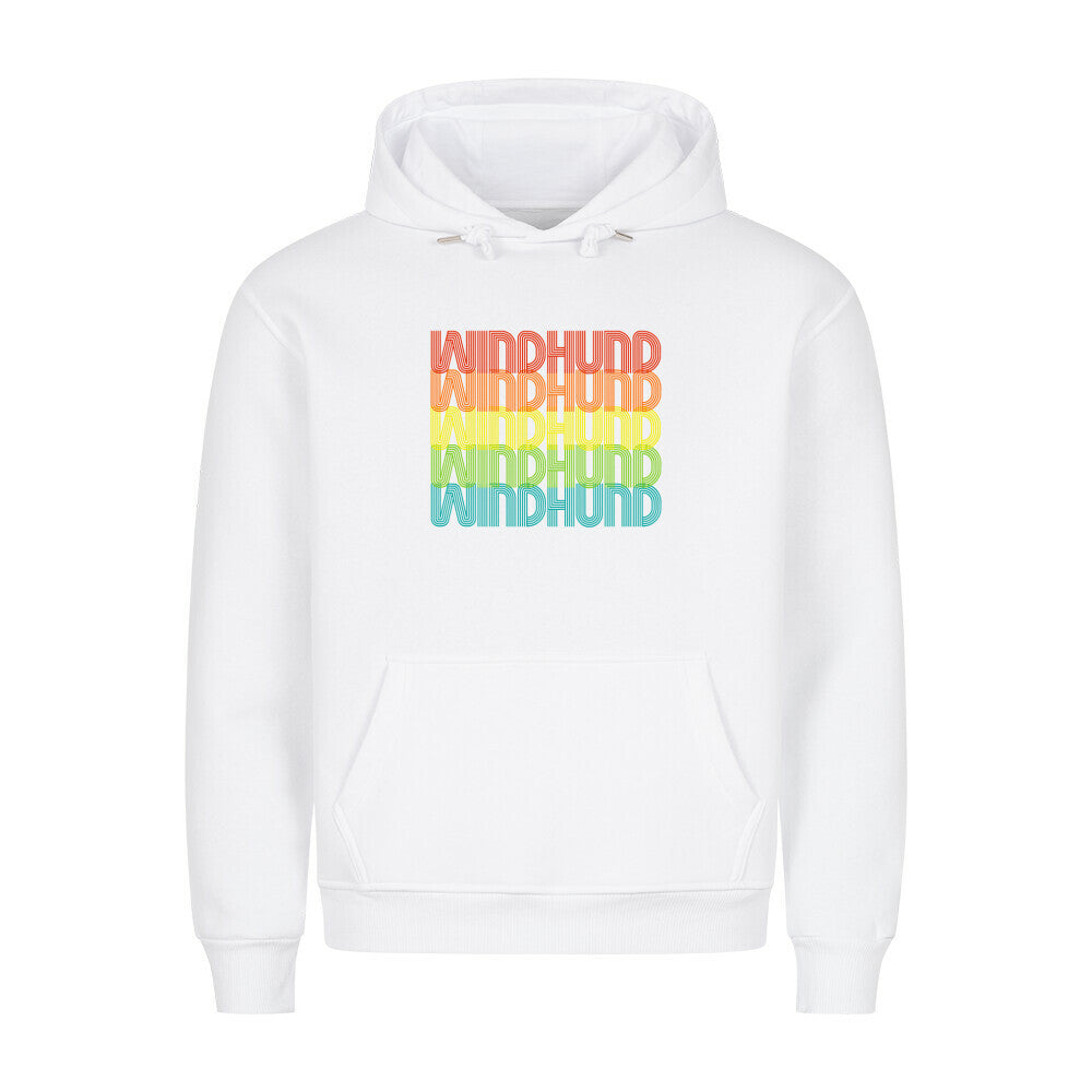 Premium Hoodie "Windhund - RETRO" Weiß – hunde-shirt.de