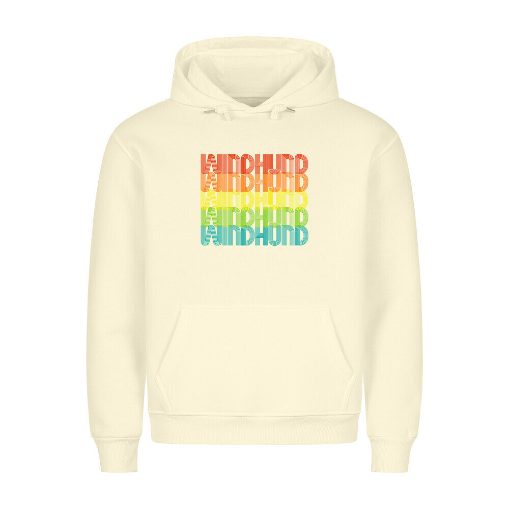Premium Hoodie "Windhund - RETRO" Beige – hunde-shirt.de