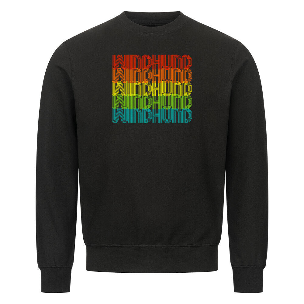 Premium Sweatshirt "Windhund - RETRO" Schwarz – hunde-shirt.de