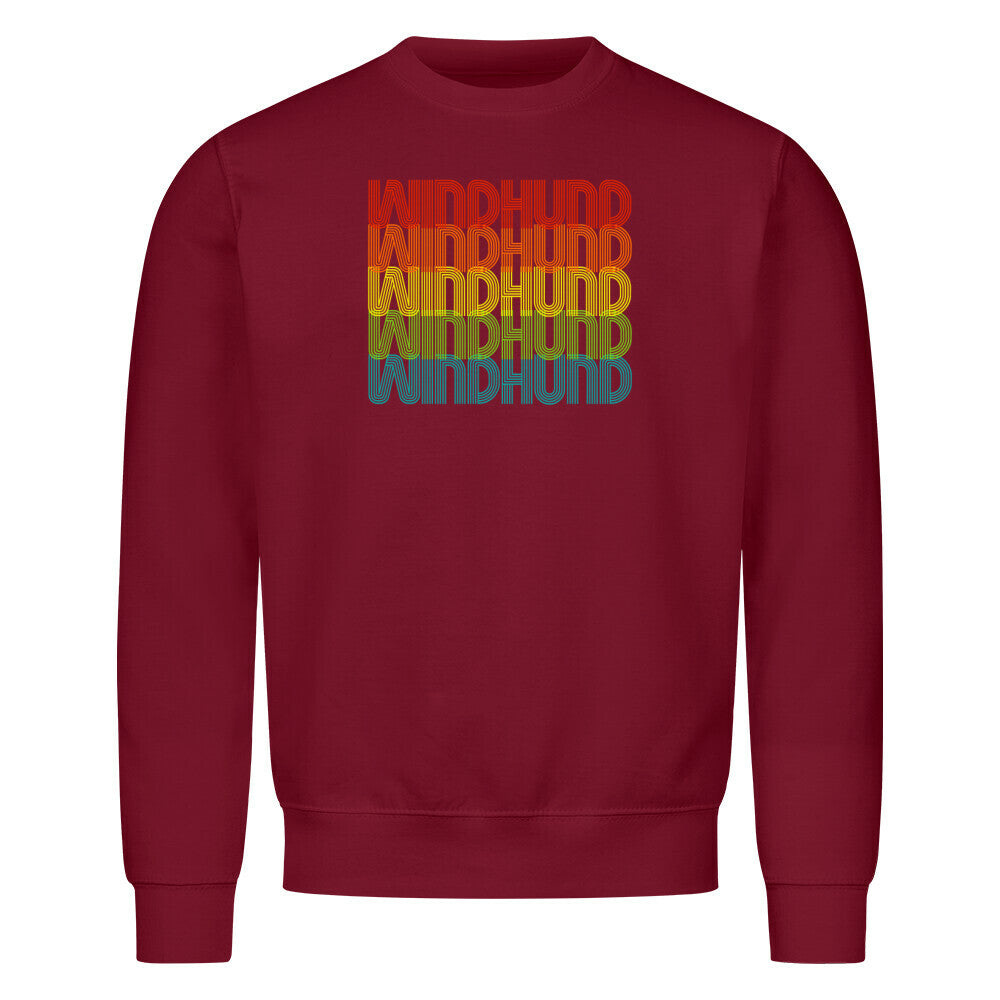 Premium Sweatshirt "Windhund - RETRO" Burgunder – hunde-shirt.de