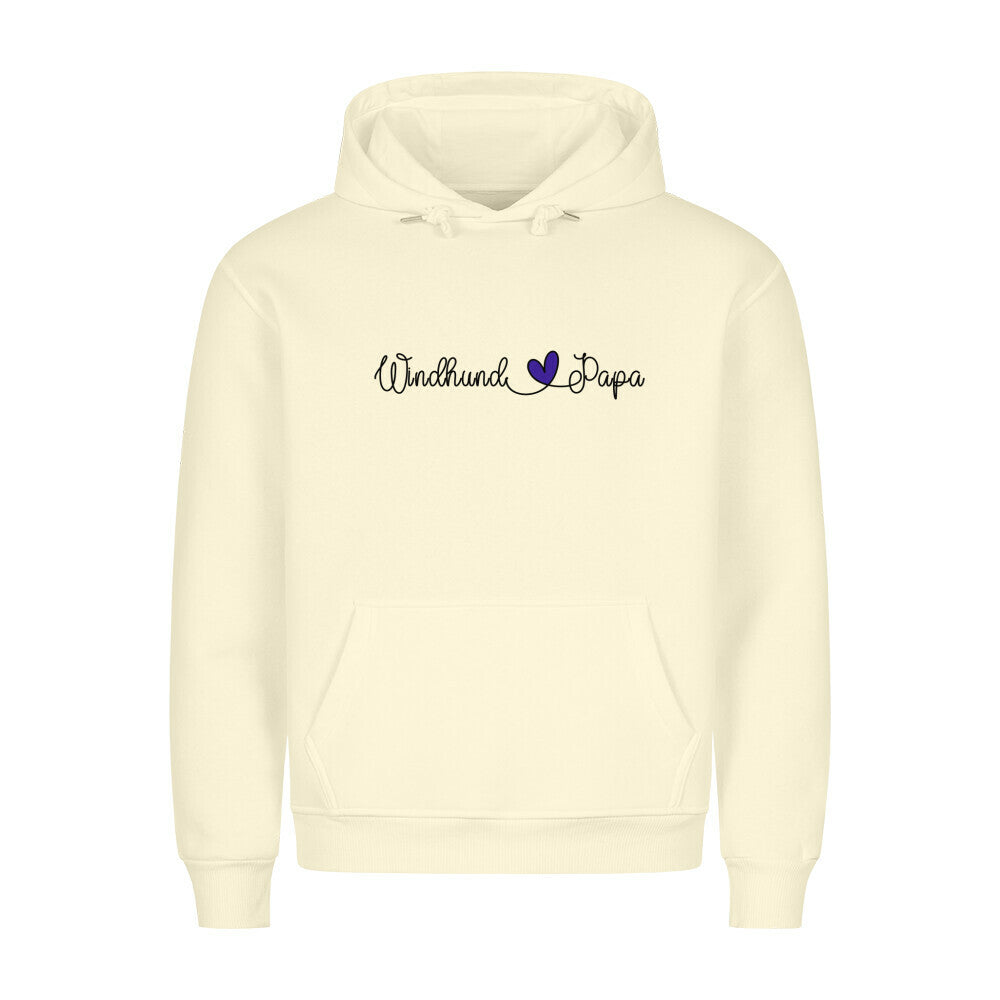 Premium Hoodie "Windhund - Papa" Beige – hunde-shirt.de