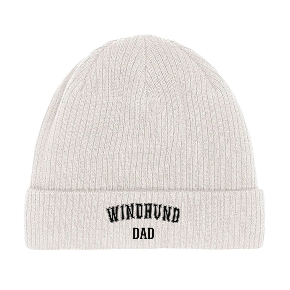 Beanie "Windhund - DAD" Beige – hunde-shirt.de