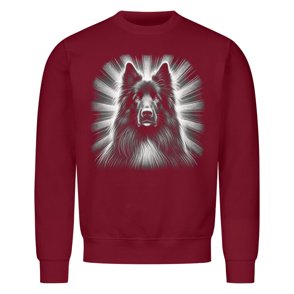 Premium Sweatshirt "Groenendael - Shine" Burgunder – hunde-shirt.de