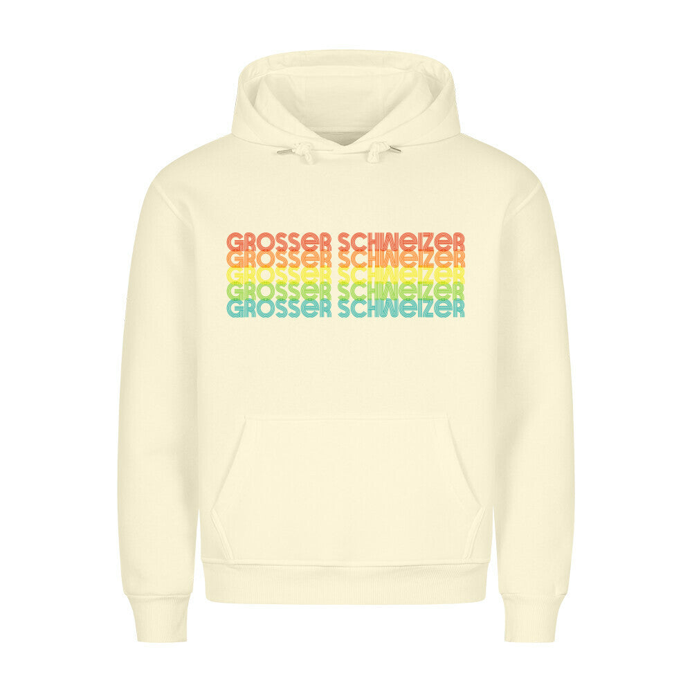 Premium Hoodie "Großer Schweizer - RETRO" Beige – hunde-shirt.de