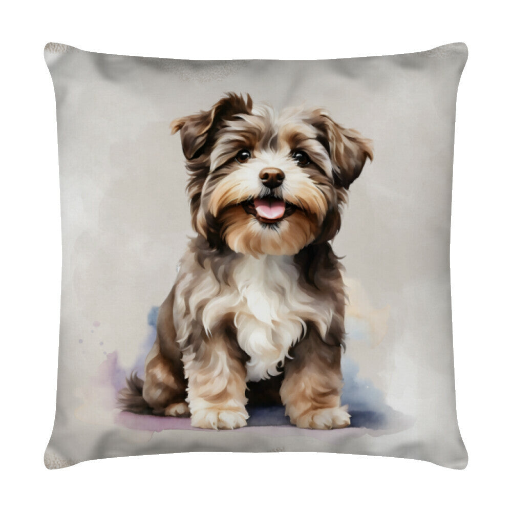 Kissen "Havaneser - Sitz" Weiß – hunde-shirt.de