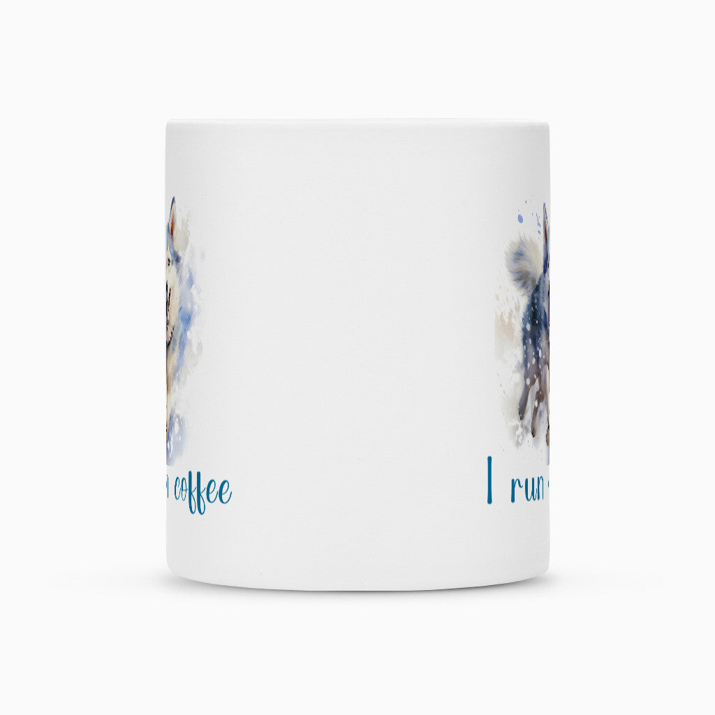 Tasse "Husky - I run on coffee" – hunde-shirt.de