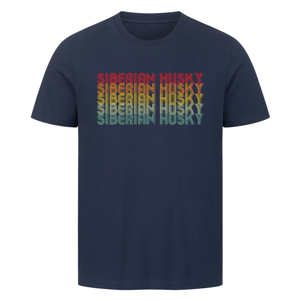 Premium T-Shirt "Husky - RETRO" French Navy – hunde-shirt.de