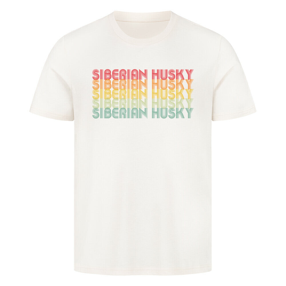 Premium T-Shirt "Husky - RETRO" Natural Raw – hunde-shirt.de