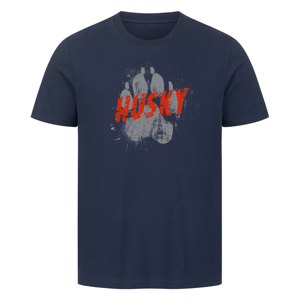 Premium T-Shirt "Husky - PAW" French Navy – hunde-shirt.de