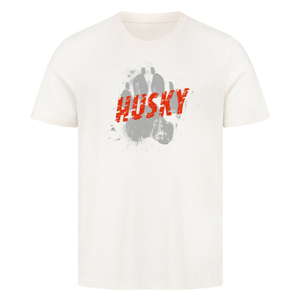 Premium T-Shirt "Husky - PAW" Natural Raw – hunde-shirt.de