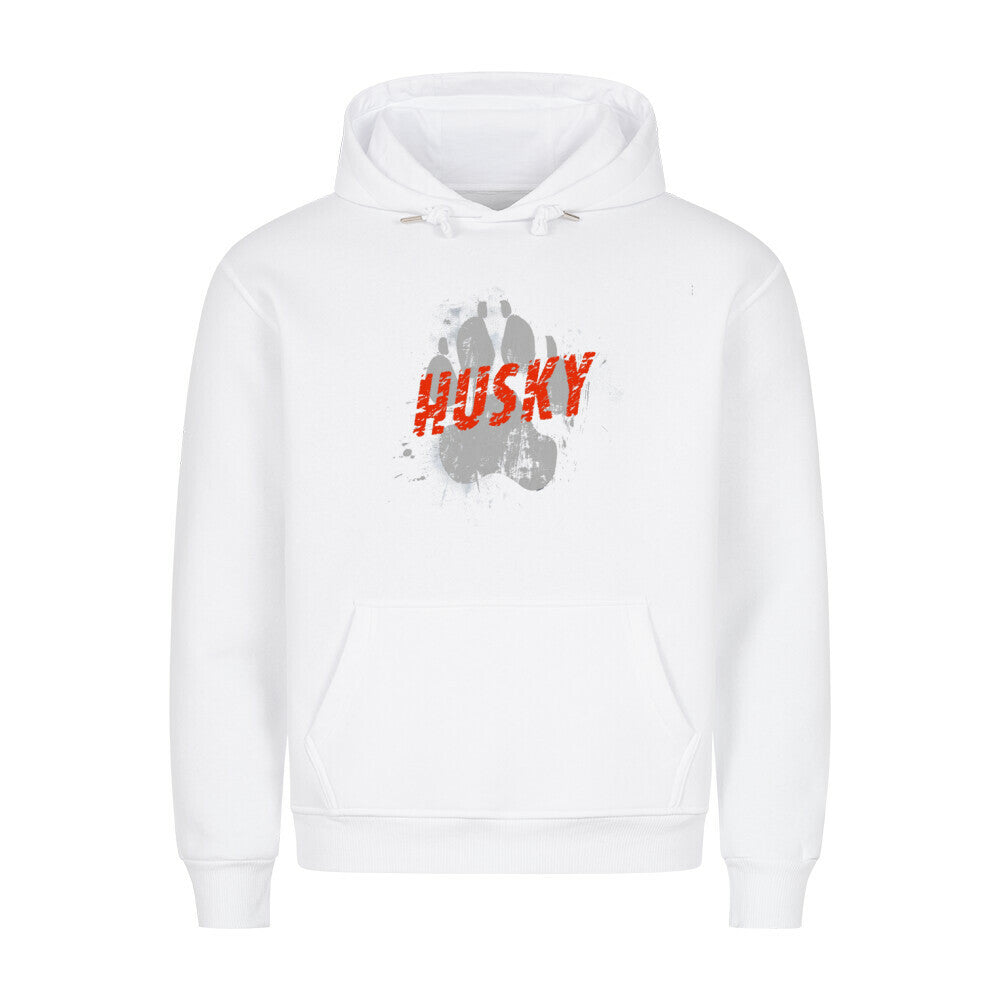 Premium Hoodie "Husky - PAW" Weiß – hunde-shirt.de