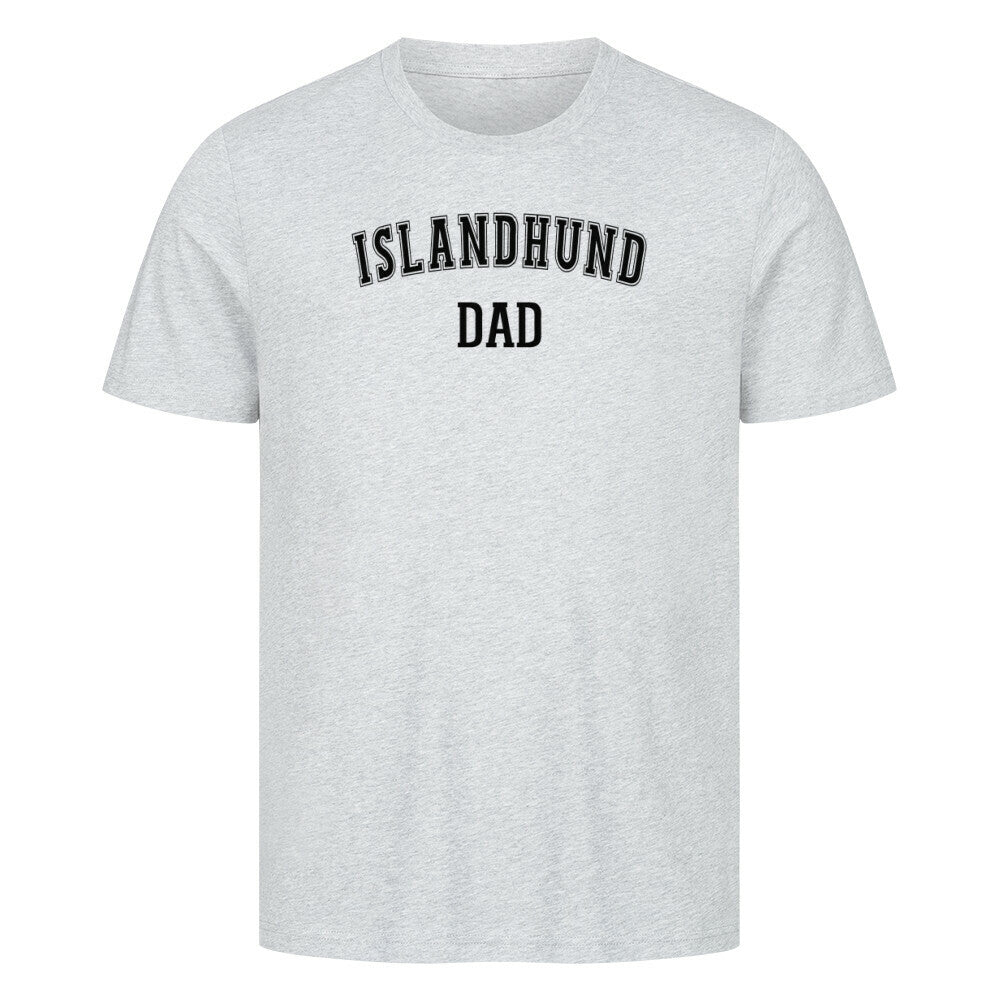 Premium T-Shirt "Islandhund - DAD" Heather Grey – hunde-shirt.de