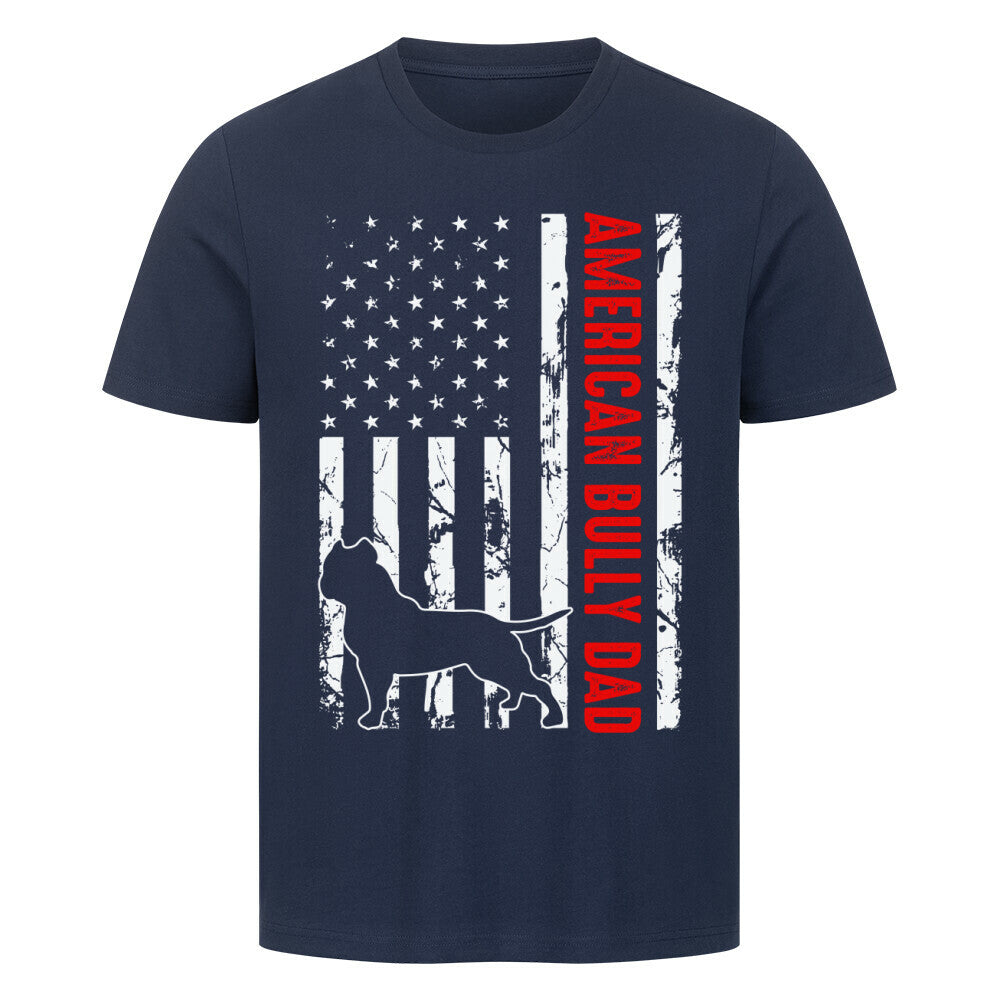 Premium T-Shirt "American Bully XL / XXL - Bully Dad" French Navy – hunde-shirt.de