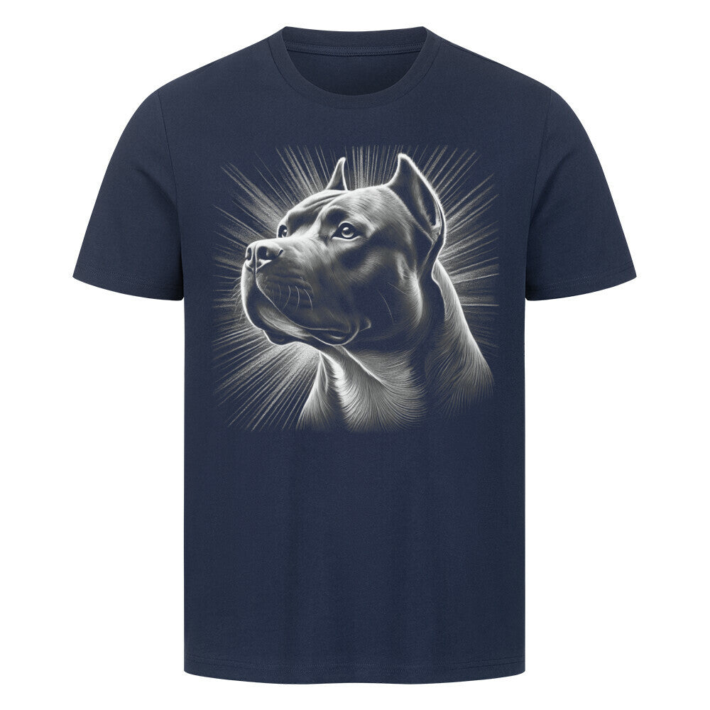 Premium T-Shirt "American Bully - Bright" French Navy – hunde-shirt.de