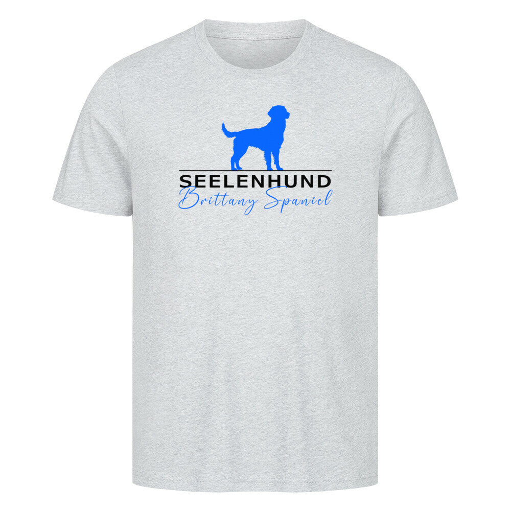 Premium T-Shirt "Brittany Spaniel - Seelenhund" Heather Grey – hunde-shirt.de