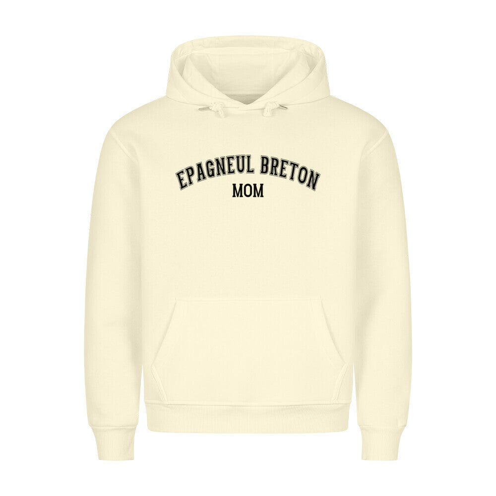 Premium Hoodie "Epagneul Breton - MOM" Beige – hunde-shirt.de