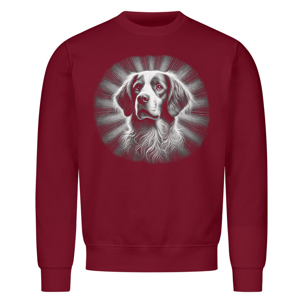 Premium Sweatshirt "Brittany Spaniel - Bright" Burgunder – hunde-shirt.de
