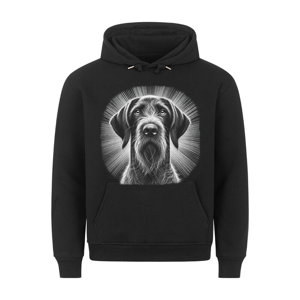 Premium Hoodie "Deutsch Drahthaar - Bright" Schwarz – hunde-shirt.de