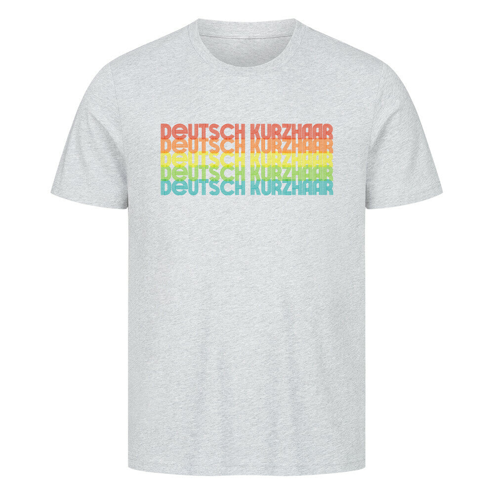 Premium T-Shirt "Deutsch Kurzhaar - RETRO" Heather Grey – hunde-shirt.de