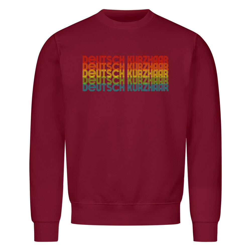 Premium Sweatshirt "Deutsch Kurzhaar - RETRO" Burgunder – hunde-shirt.de