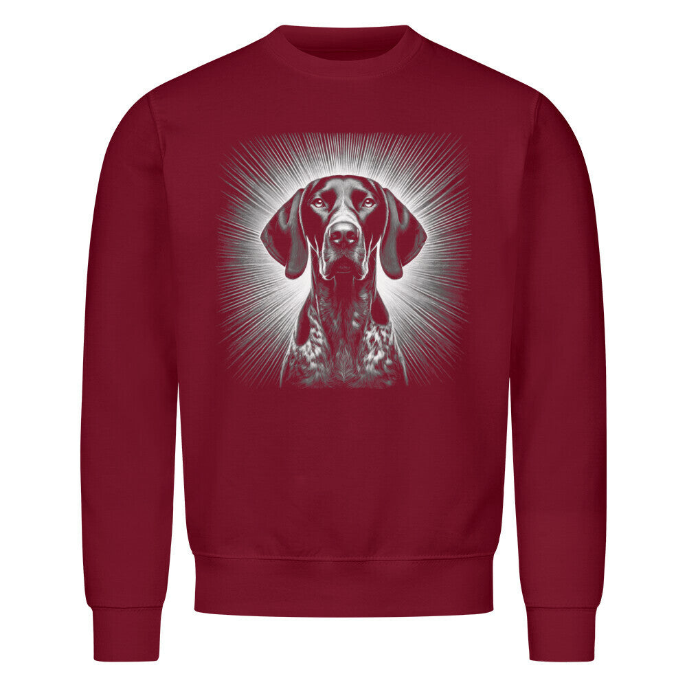 Premium Sweatshirt "Deutsch Kurzhaar - Bright" Burgunder – hunde-shirt.de