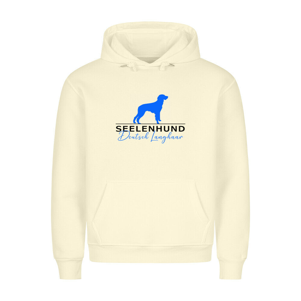 Premium Hoodie "Deutsch Langhaar- Seelenhund" Beige – hunde-shirt.de