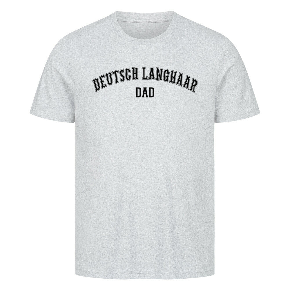 Premium T-Shirt "Deutsch Langhaar- DAD" Heather Grey – hunde-shirt.de