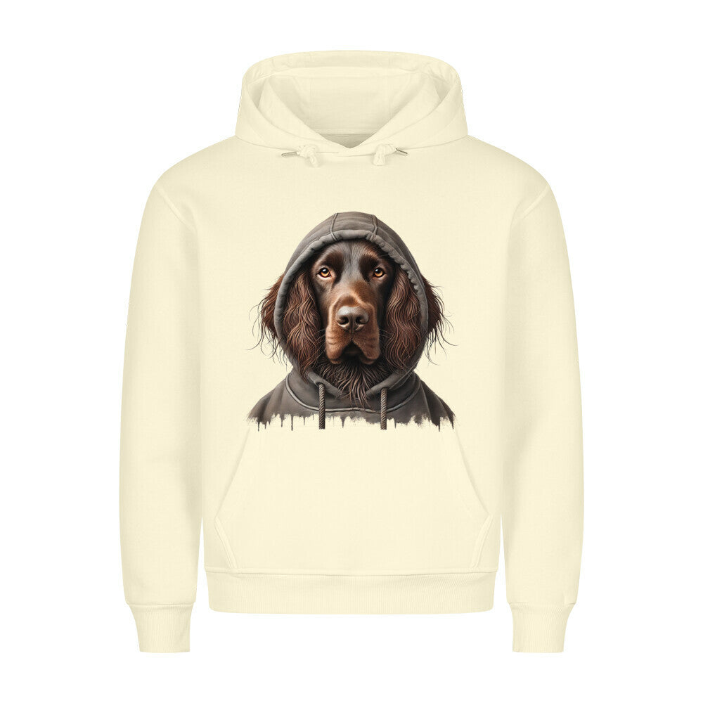 Premium Hoodie "Deutsch Langhaar- Hooded II" Beige – hunde-shirt.de