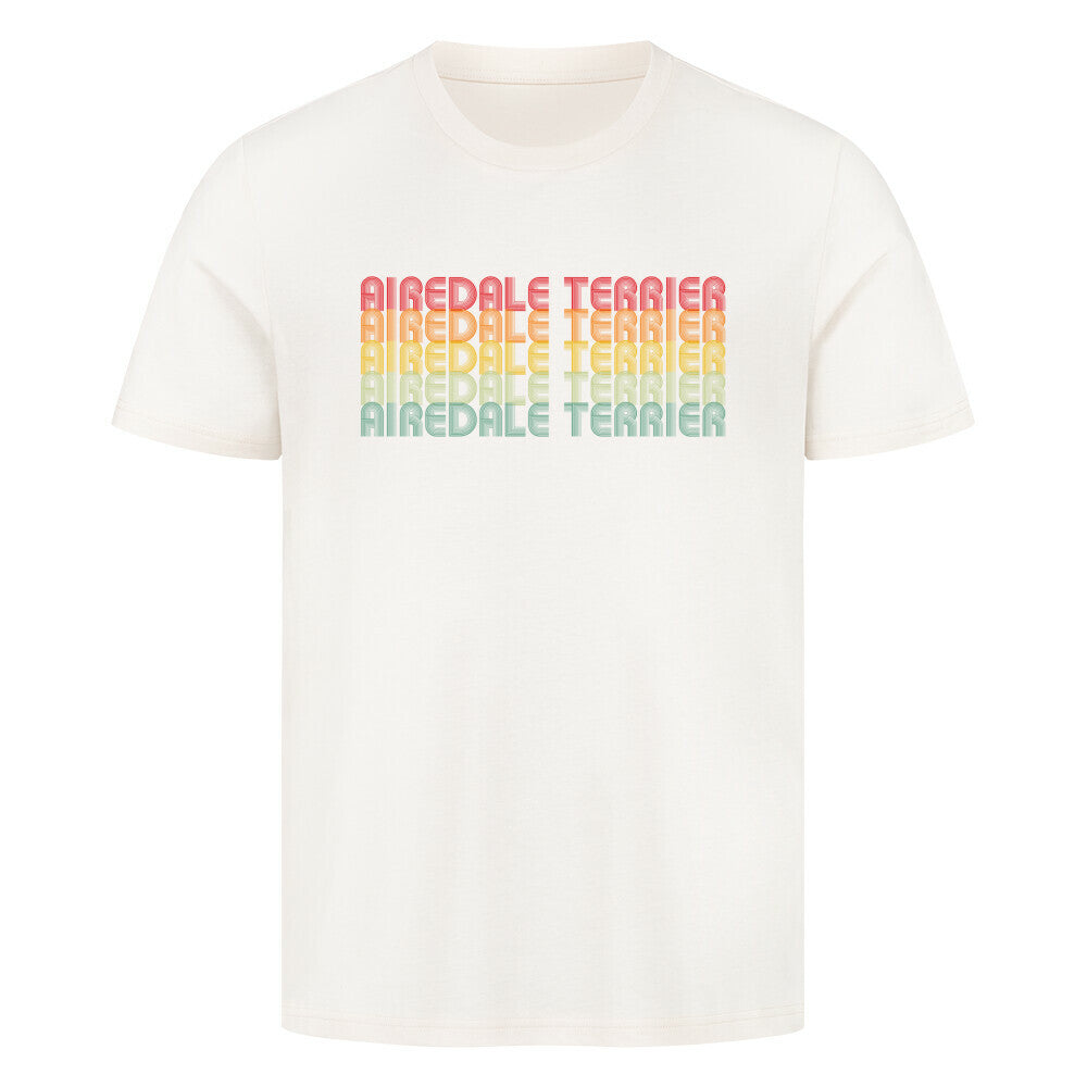 Premium T-Shirt "Airedale Terrier - RETRO" Natural Raw – hunde-shirt.de
