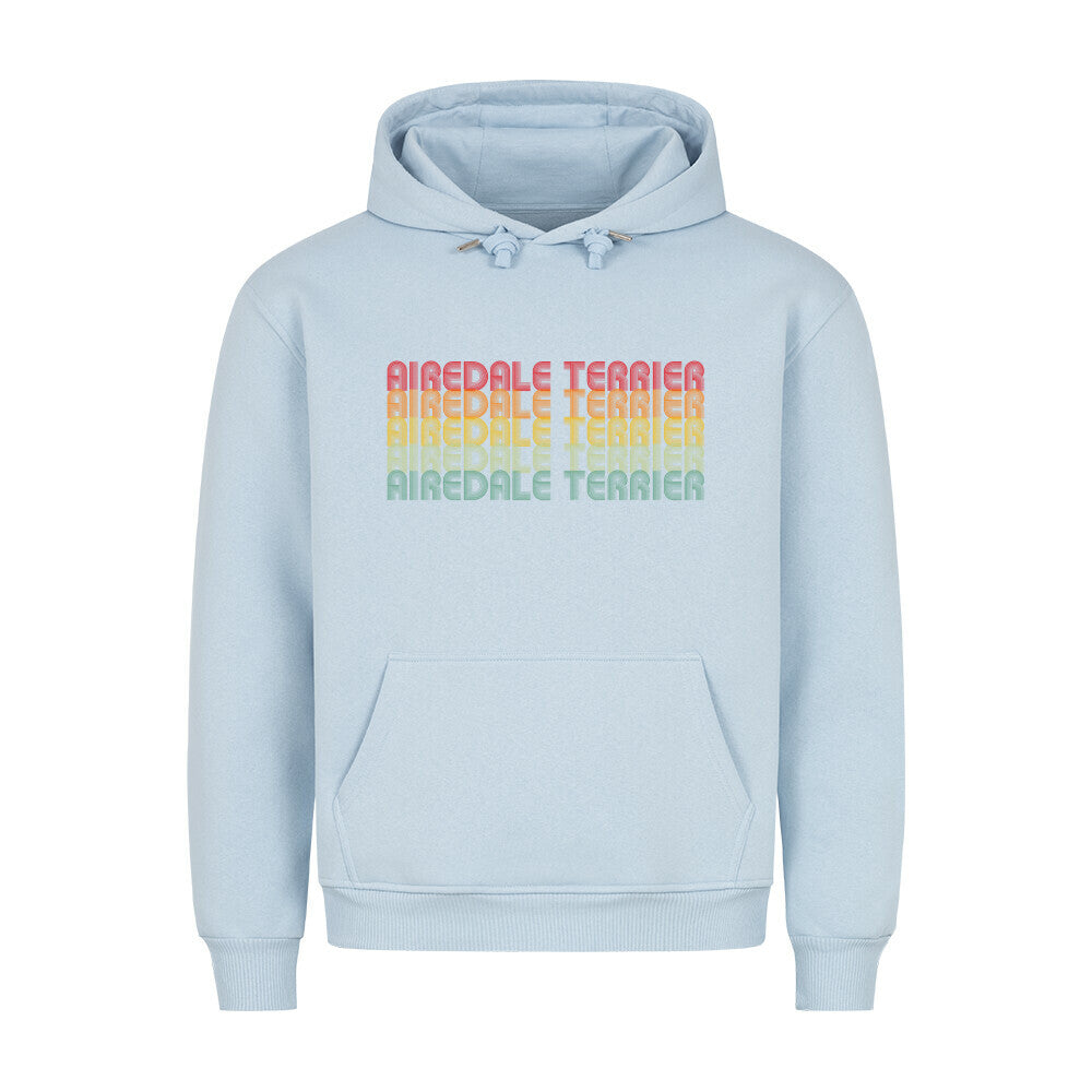 Premium Hoodie "Airedale Terrier - RETRO" Babyblau – hunde-shirt.de